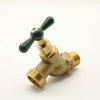 Thrifco Plumbing 1/2 Inch MIP x 3/4 Inch GHT Brass No-Kink Hose Bibb, ARROWHEAD 6415104